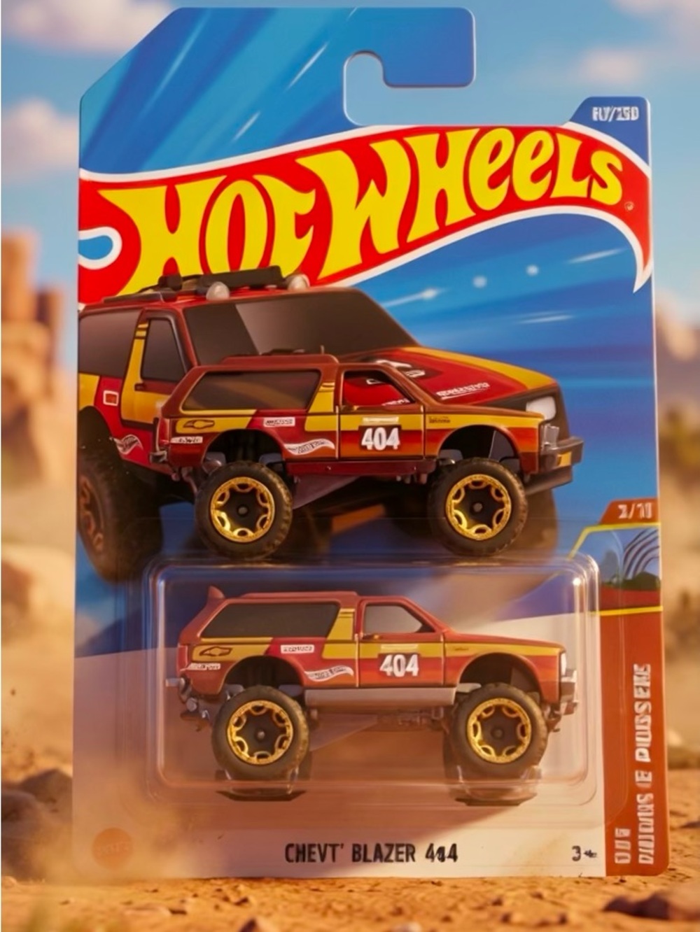 Hot Wheels Chevyt Blazer 404 Off-Road Toy Car - Red and Yellow